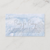 Carte D'accompagnement Gelée hiver Silver Snowflake Blue Livre Demande (Devant)