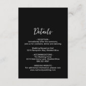 Carte D'accompagnement Genevieve Black Photo Mariage moderne (Devant)