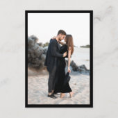 Carte D'accompagnement Genevieve Black Photo Mariage moderne (Dos)