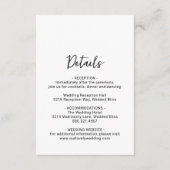 Carte D'accompagnement Genevieve Photographie noir et blanc Mariage moder (Devant)