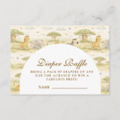 Carte D'accompagnement Gentle Safari Animals  Diapper Raffle (Devant)