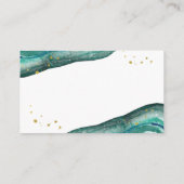 Carte D'accompagnement Géode turquoise et Gold | Inscription de cadeaux (Dos)