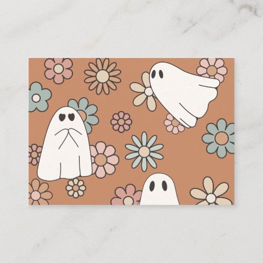 Carte D'accompagnement Ghost Halloween Baby showers Livres pour bébé (Dos)