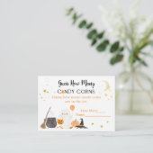Carte D'accompagnement Ghost Halloween Devinez combien de bonbons Corns j (Debout devant)