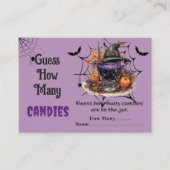 Carte D'accompagnement Ghost Halloween Devinez Combien De Candies Jeu (Devant)