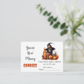 Carte D'accompagnement Ghost Halloween Devinez Combien De Candies Jeu (Debout devant)