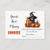 Carte D'accompagnement Ghost Halloween Devinez Combien De Candies Jeu (Devant)