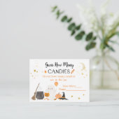 Carte D'accompagnement Ghost Halloween Devinez Combien De Candies Jeu (Debout devant)