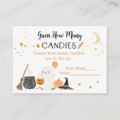 Carte D'accompagnement Ghost Halloween Devinez Combien De Candies Jeu (Devant)
