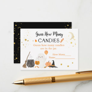Carte D'accompagnement Ghost Halloween Devinez Combien De Candies Jeu