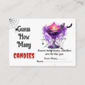 Carte D'accompagnement Ghost Halloween Devinez Combien De Candies Jeu (Devant)