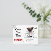 Carte D'accompagnement Ghost Halloween Devinez Combien De Candies Jeu (Debout devant)