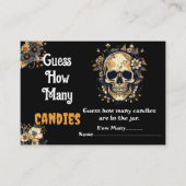 Carte D'accompagnement Ghost Halloween Devinez Combien De Candies Jeu (Devant)