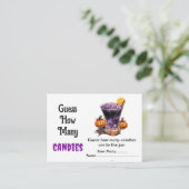 Carte D'accompagnement Ghost Halloween Devinez Combien De Candies Jeu (Debout devant)