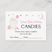 Carte D'accompagnement Ghost rose Halloween Devinez Combien De Jeu (Devant)