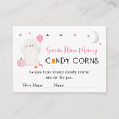 Carte D'accompagnement Ghost rose Halloween Devinez Combien De Jeu (Devant)