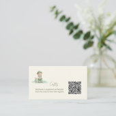 Carte D'accompagnement  Gift Registry QR Code Cute Golfing Teddy Bear (Debout devant)