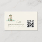 Carte D'accompagnement  Gift Registry QR Code Cute Golfing Teddy Bear (Devant)