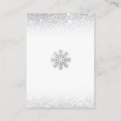 Carte D'accompagnement Gift Registry Snowflake Winter Baby Shower QR Code (Dos)