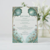 Carte D'accompagnement Gilded Fantasy Art Nouveau Wedding (Debout devant)