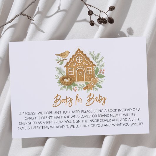 Carte D'accompagnement Gingerbread House Nesting Party Books for Baby