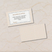 Carte D'accompagnement Gingham Neutral Diaper Raffle Tickets Baby Shower