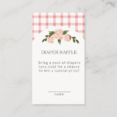 Carte D'accompagnement Gingham Rose Classique Faffle de Lange Bébé Shower (Devant)
