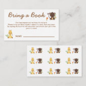 Carte D'accompagnement Giraffe de Singe mignonne Apportez un livre à un B (Devant / Derrière)