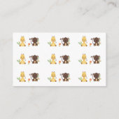 Carte D'accompagnement Giraffe de Singe mignonne Baby shower de calamars (Dos)