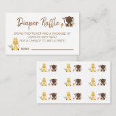 Carte D'accompagnement Giraffe de Singe mignonne Baby shower de calamars (Devant / Derrière)