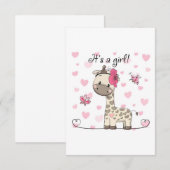 Carte D'accompagnement Giraffe Lover C'Est Une Giraffe Fille (Devant / Derrière)