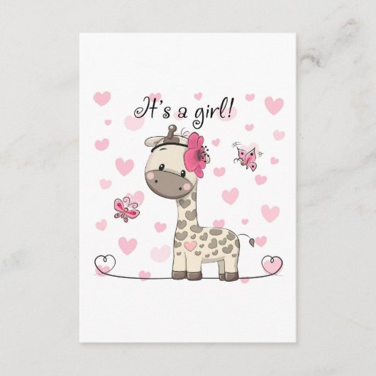 Carte D'accompagnement Giraffe Lover C'Est Une Giraffe Fille (Devant)