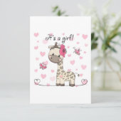 Carte D'accompagnement Giraffe Lover C'Est Une Giraffe Fille (Debout devant)