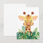 Carte D'accompagnement Giraffe Lover Cute Baby Giraffe (Devant / Derrière)
