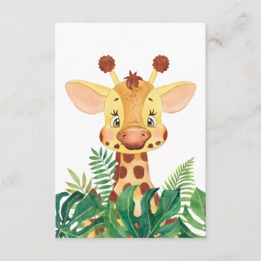 Carte D'accompagnement Giraffe Lover Cute Baby Giraffe (Devant)