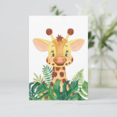Carte D'accompagnement Giraffe Lover Cute Baby Giraffe (Debout devant)