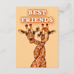 Carte D'accompagnement Giraffe Lover Giraffes Afrique Meilleurs amis