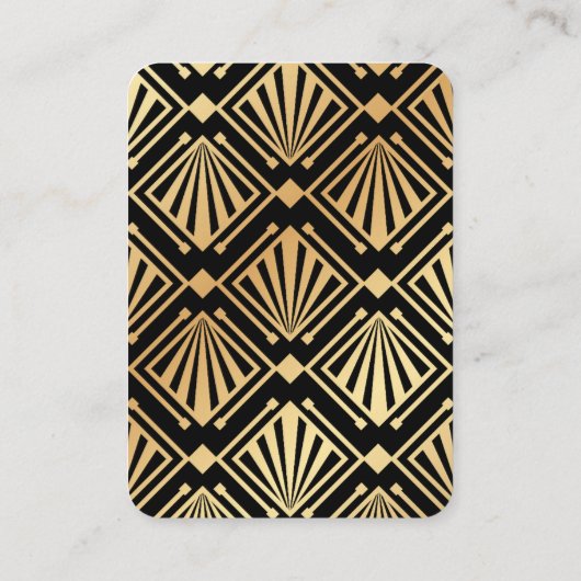 Carte D'accompagnement Glam Art Déco Black Gatsby 1920 Style Mariage (Dos)