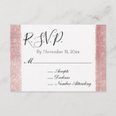 Carte D'accompagnement Glam Blush rose blanc brillant RSVP (Devant)