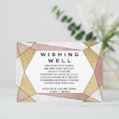 Carte D'accompagnement Glam Géométrique Mariage de diamant Wishing well (Debout devant)