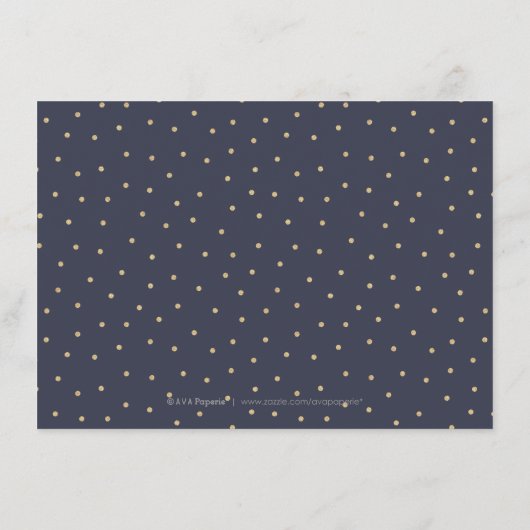 Carte D'accompagnement Glam nuit or parties scintillant calligraphie cart (Dos)