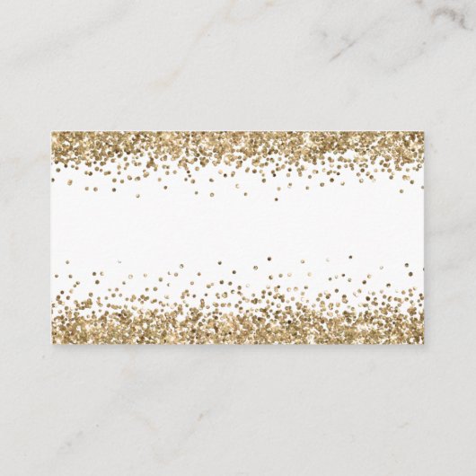 Carte D'accompagnement Glam QR Code Gold Parties scintillant Mariage RSVP (Dos)