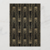 Carte D'accompagnement Glam Roaring 20s Gatsby Wedding Accommodation (Dos)