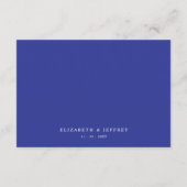 Carte D'accompagnement Glitter Gold Blue Purple Peacock Plume Wedding (Dos)