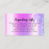 Carte D'accompagnement Glittery Honeymoon Fund mariage de douche nuptiale (Devant)