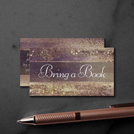 Carte D'accompagnement Glitzy Foil | Golden Bronze Copper Book Request