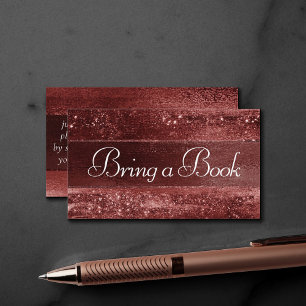 Carte D'accompagnement Glitzy Foil Henna Crimson Red Baby Book Demande