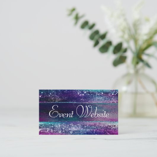 Carte D'accompagnement Glitzy Foil | Holographic Iridescente (Debout devant)