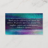 Carte D'accompagnement Glitzy Foil | Holographique Merci Iridescente (Dos)