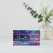 Carte D'accompagnement Glitzy Foil | Holographique Merci Iridescente (Debout devant)